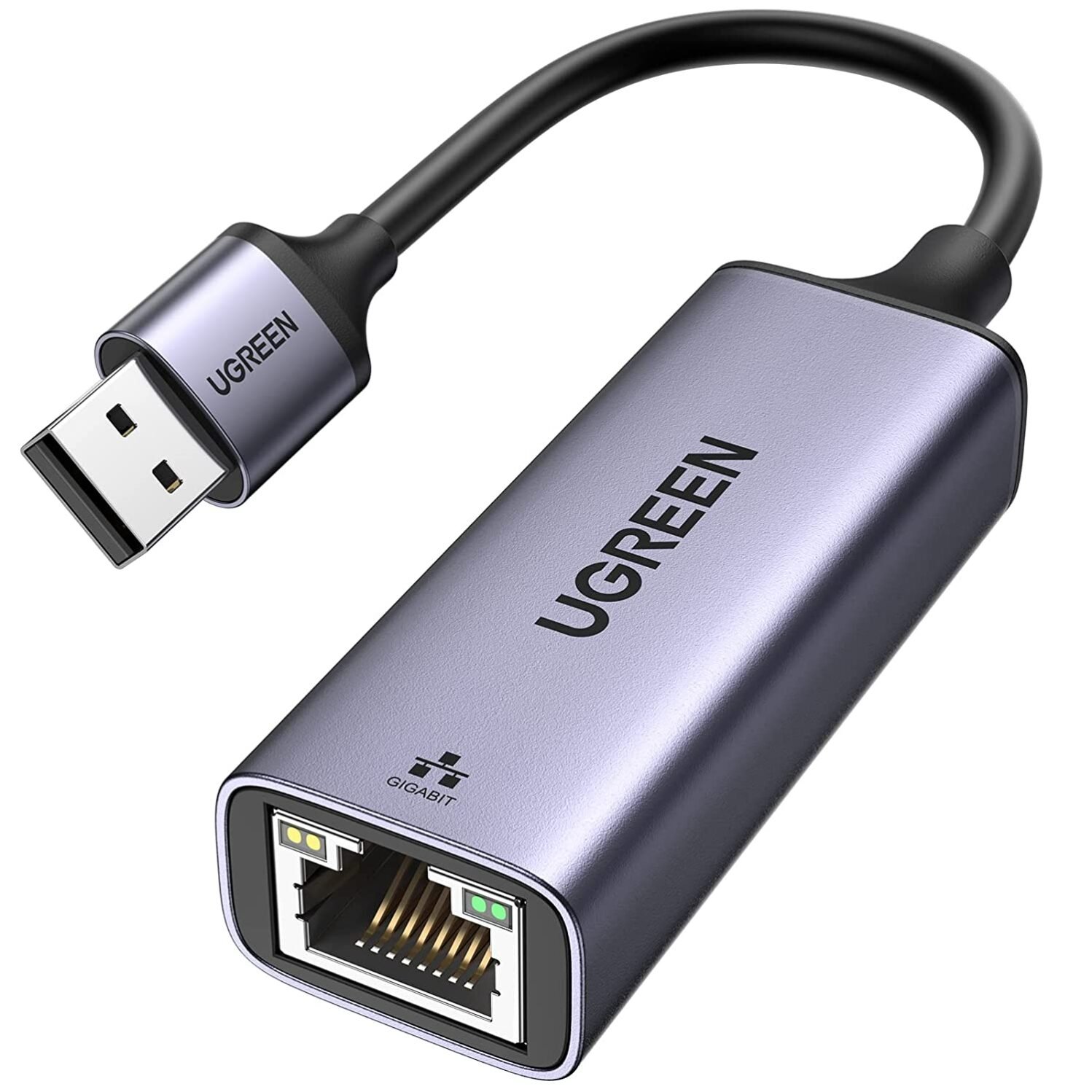 UGREEN USB 3.0 to RJ45 Gigabit Ethernet Adapter Aluminum Case (Space Gray) - CM209