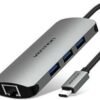 Vention Type C to USB 3.0 Gigabit 3 Port USB HUB & PD Converter