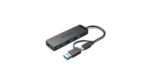 Vention 4-Port USB 3.0 Hub with USB-C & USB 3.0 2-in-1 Interface and Power Supply 0.15M ABS Type - CHTBB