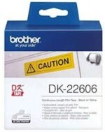 Brother DK-22606 62mm Black on Yellow tape