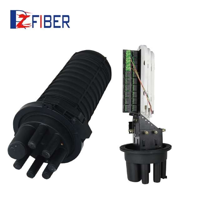 Fibre 96 Core Termination Box 455*240mm Aerial IP67 Mechanical Enteries - 3 IN 3 Out Closure