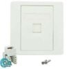 Cat6 Single port Network Data Faceplate with Keystone
