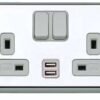 3pin 1G Multi-Functional Floor Socket Outlet  C/W Data Cable Socket