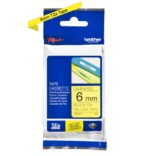 Brother TZe-611 Black On Yellow Tape