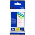 Brother TZE-132 Red on Clear Tape