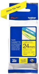 Brother TZe-651 24mm Black on Yellow Label Tape