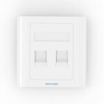 Vention 2 Port Keystone RJ-45 Jack Double FacePlate (VEN-IFBW0)