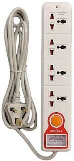 4 Way Extension cable, With 5 Meter Cable