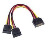 Vention SATA 15P Power Extension Cable 0.3M Black, KDABY