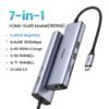 UGREEN USB-C Multifunction Adapter 7 in 1 HUB,  CM512 USB-C to USB 3.0 (2 Ports) + HDMI + Gigabit Ethernet + SD & TF Card Reader + USB-C PD" HUB