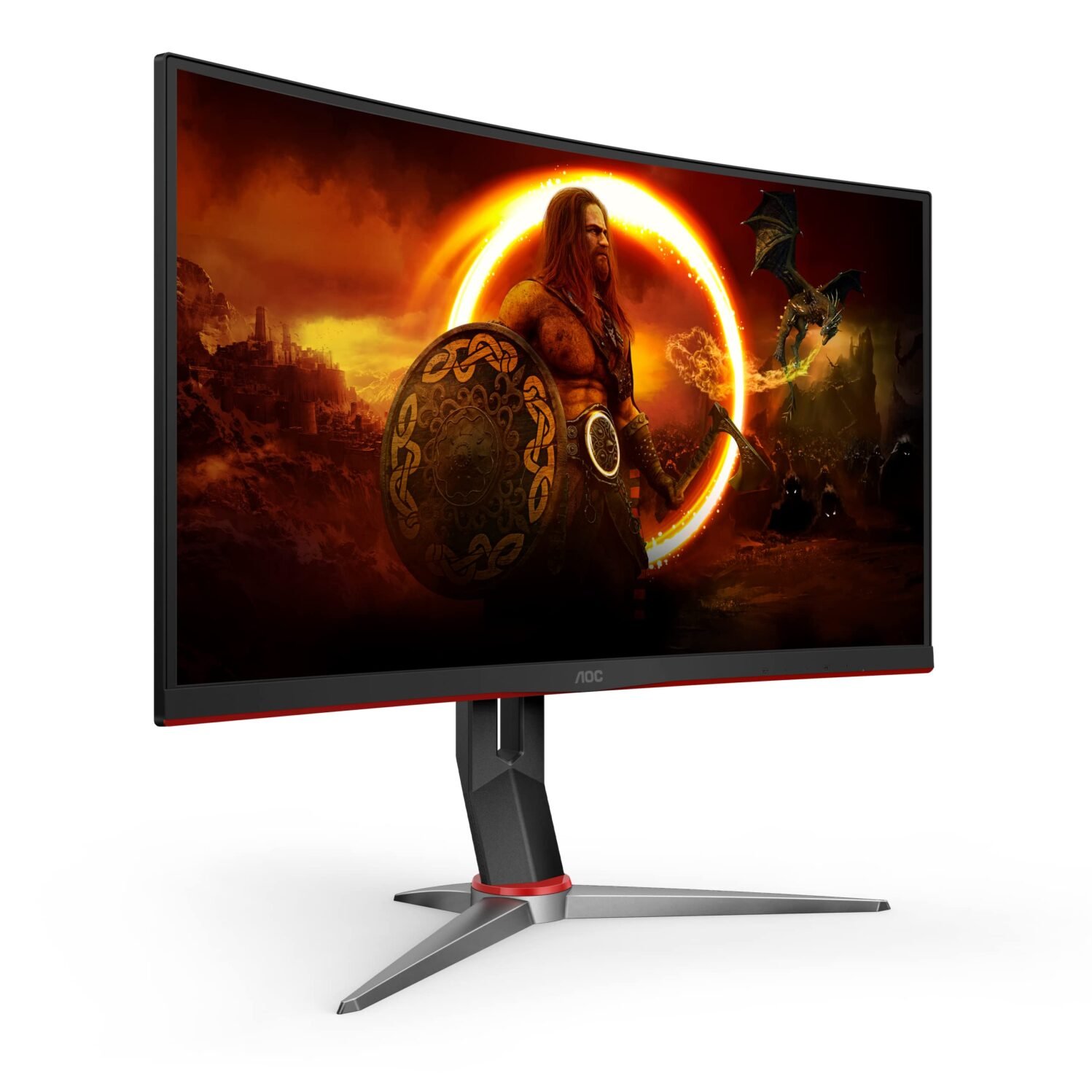 Lenovo G34w-10 34" Ultra-Wide Curved Gaming Monitor, Tilt, Height Adjust Stand, Black Color