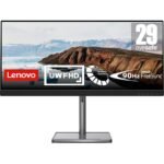 Lenovo L29w-30 29" Ultra-Wide FHD Monitor, Integrated Speakers, Tilt, Swivel, Height Adjust Stand, Raven Black Color