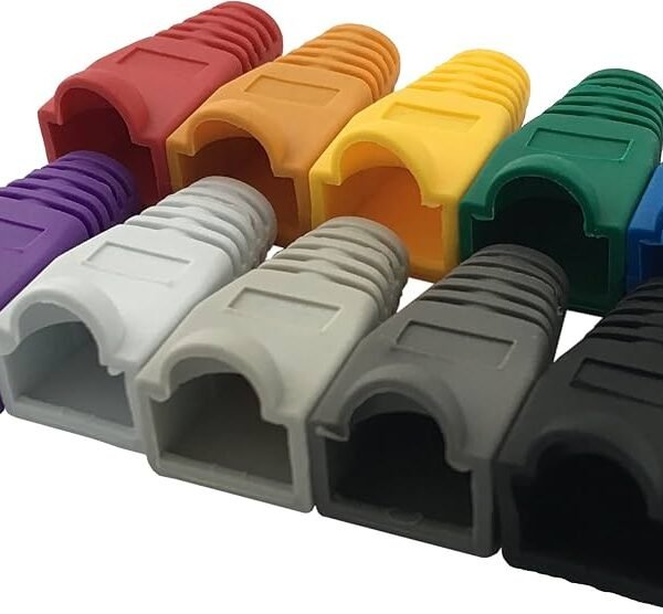 Vention RJ45 Strain Relief Boots Red PVC Type 100 Pack, Red, Black, Grey, White, Pink - IODRO-100