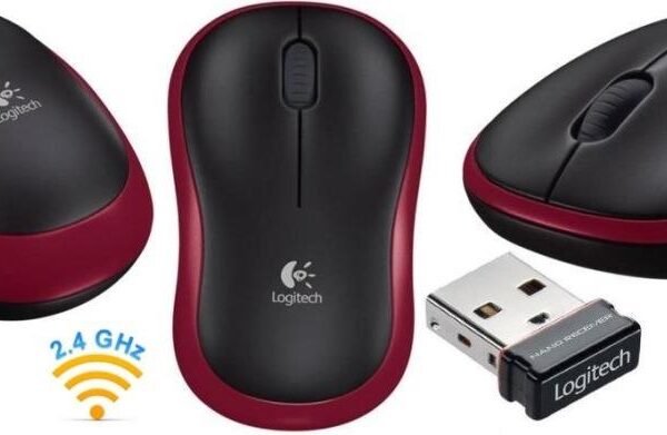 Logitech M185 Wireless Mouse  Red - 910-002237