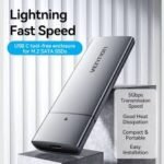 Vention M.2 NGFF SSD Enclosure (USB 3.1 Gen 2-C) Gray Aluminum Alloy Type, KPFH0