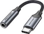 Vention USB-C Male to 3.5MM Earphone Jack With DAC Adapter 0.1M Gray Aluminum Alloy Type, BGMHA