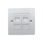 Giganet cat 6 UTP double faceplate with modules