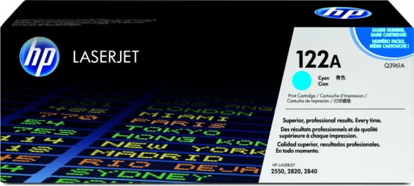 HP 122A Cyan Original LaserJet Toner Cartridge (Q3961A) - Image 1