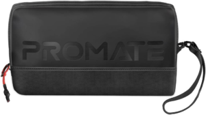 Promate VALI BLACK Lightweight Tech Accessory Pouch