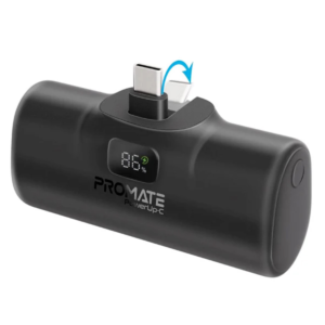 Promate POWERUP-C.BLACK 5000mAh Compact Fast Charging Power Bank