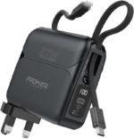 Promate POWERPACK-20PRO 20000mAh Power Bank with Built-in Cables