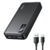 Ugreen 10000mAh 20W Two-way Fast Charging Power Bank - Black - PB311