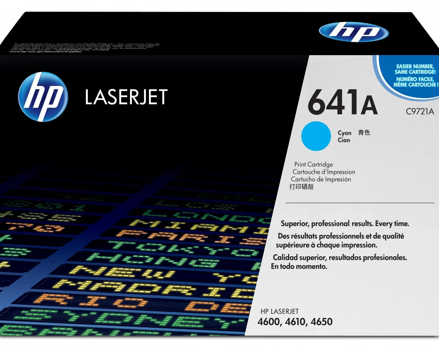 HP 641A Cyan Original LaserJet Toner Cartridge (C9721A)