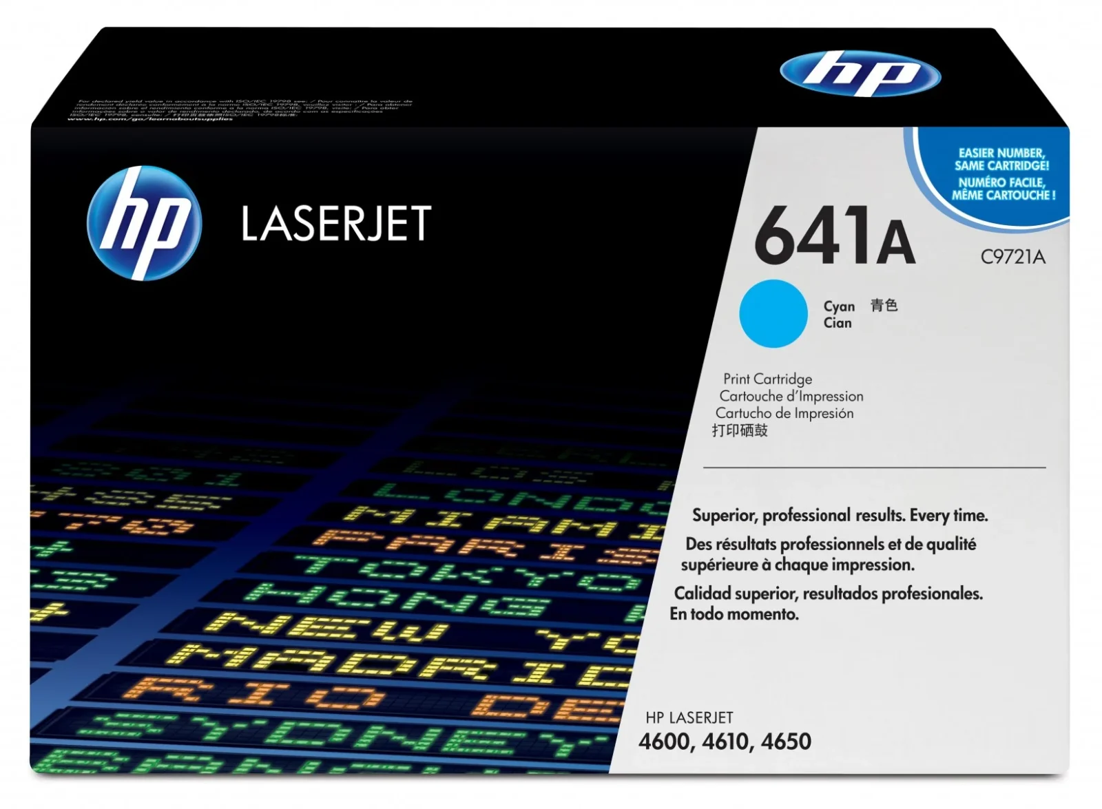 HP 641A Cyan Original LaserJet Toner Cartridge (C9721A)
