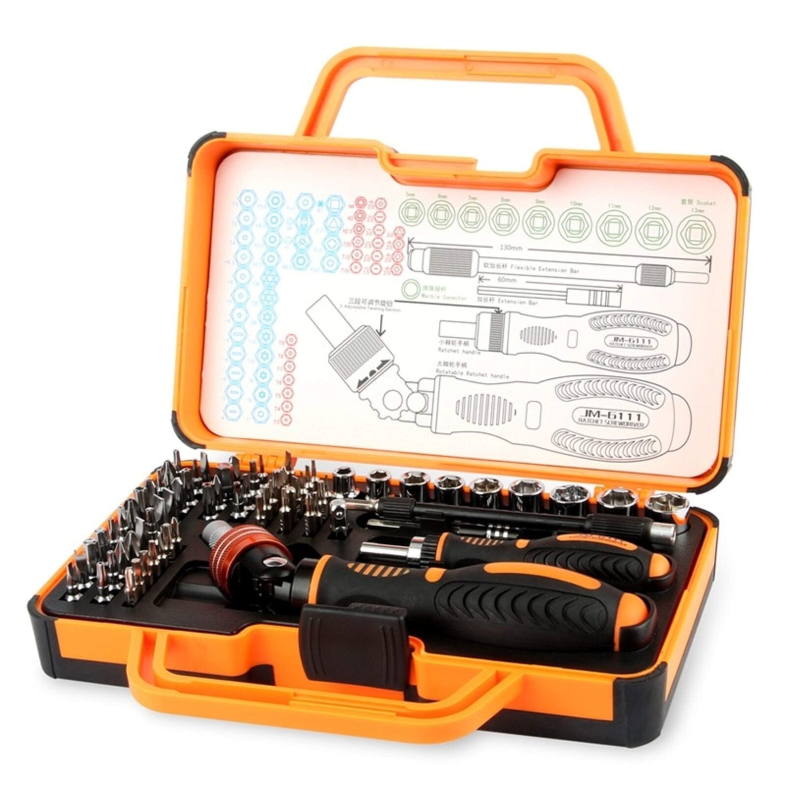 Jakemy JM-8125 58 IN 1 Professional hardware tool screwdriver set kit