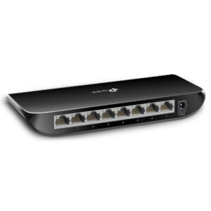 Tp-Link TL-SG1008D 8-Port Gigabit Desktop Switch MAC Address Table Size ~4K addresses WiFi Stock +1 Jumbo Frame Support Up to 15 KB TP-Link +1 Power Consumption Max ~4.6 W (around 220V/50Hz) LinkDataGuard +2 WiFi Stock +2 Dimensions ~180 × 90 × 25.5-26 mm (≈ 7.1 × 3.5 × 1.0 in) LinkDataGuard +1 Operating Environment 0 °C to 40 °C; humidity non-condensing etc. LinkDataGuard +1 Design Fanless, plug-and-play unmanaged switch; can be desktop- or wall-mounted. LinkDataGuard +1 ⚠️ Strengths & Limitations Strengths: Very good value for adding Gigabit ports (8) cheaply. Low power usage & “green” features help reduce electricity draw. Silent operation (fanless). Reliable brand, good for small office / home networks. Limitations: Unmanaged: no advanced features like VLANs, QoS settings etc. Plastic housing, so not rugged for harsh environments. For very heavy loads, Gigabit per port is good but may be saturated if many simultaneous high-bandwidth connections.