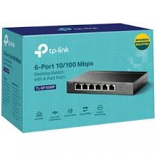TP-Link 6-Port 10/100Mbps Desktop Switch with 4-Port PoE+ - TL-SF1006P