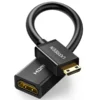 UGREEN Mini HDMI Male to HDMI Female Adapter Cable 22cm Black – 20137