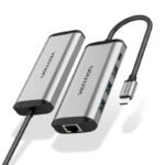 Vention USB C Multi-function 7 in 1 Docking Station (HDMI/USB 3.0×3/SD/TF/PD) 0.15M Gray – TOJHB