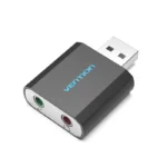 Vention USB External Sound Card Black Metal Type – VAB-S17-B