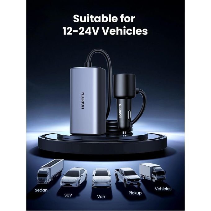UGREEN 150W 4-Port GaN Fast Car Charger – EC706