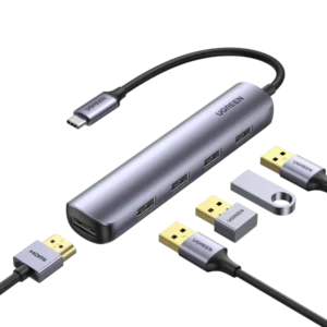 UGREEN 5 in 1 USB-C Multifunction Adapter HDMI/3*USB 3.0/PD – CM511