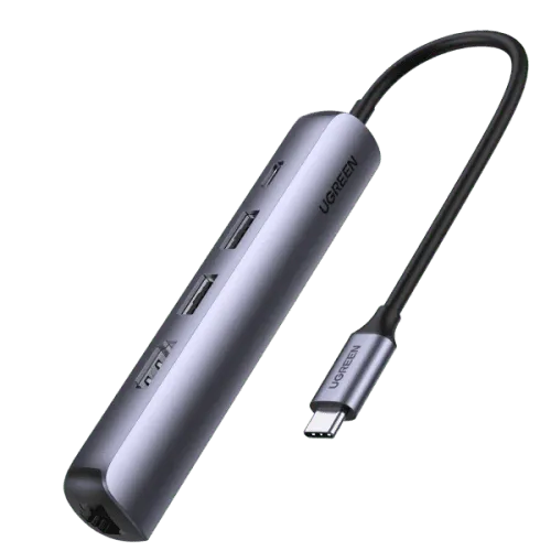 UGREEN 5 in 1 USB-C Multifunction Adapter HDMI/3*USB 3.0/PD – CM511