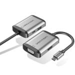Vention HDMI to HDMI+VGA Converter 0.15M Gray Metal Type – AFVHB