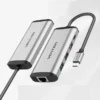 Vention USB-C to USB3.0x4/PD Hub 0.15M Gray Aluminum Alloy Type – TNBHB