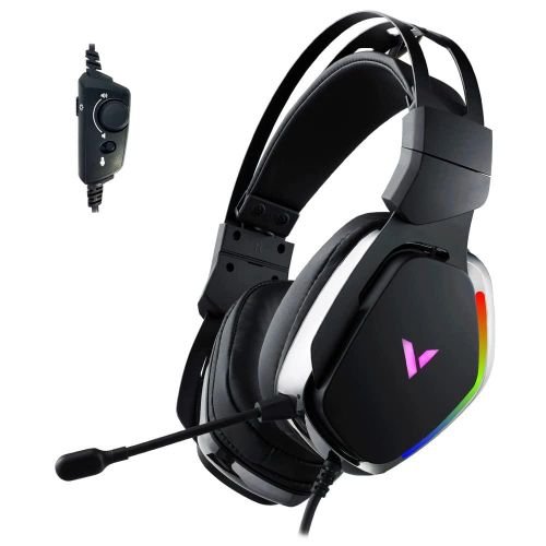 Rapoo VH710 USB Gaming Headset with Virtual Noise Reduction Mic, Black