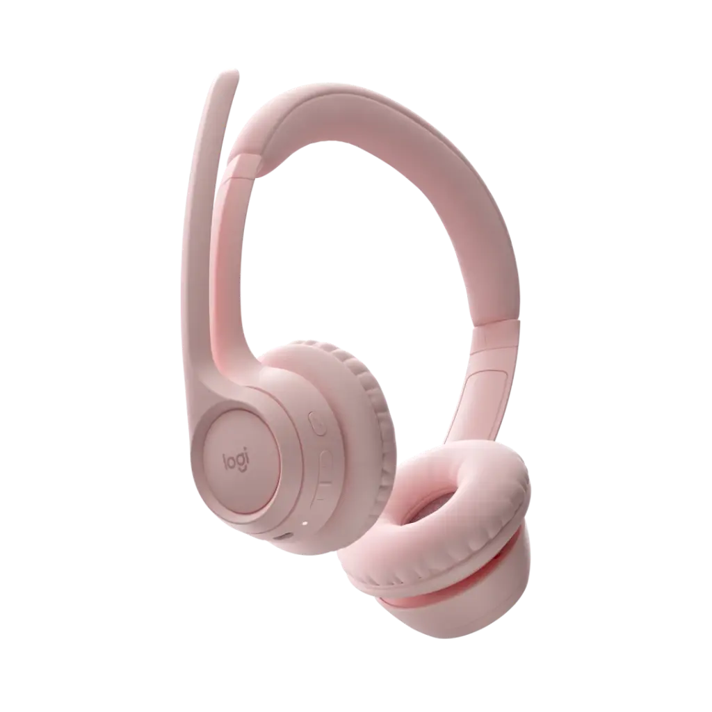 Logitech Zone 300 Bluetooth Headset with Noise Cancelling Mic, Rose