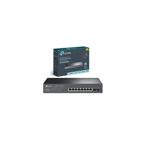 TP-Link JetStream 10-Port Gigabit Smart Switch with 8 PoE+ Ports & 2 SFP Slots - Model No: TL-SG2210MP
