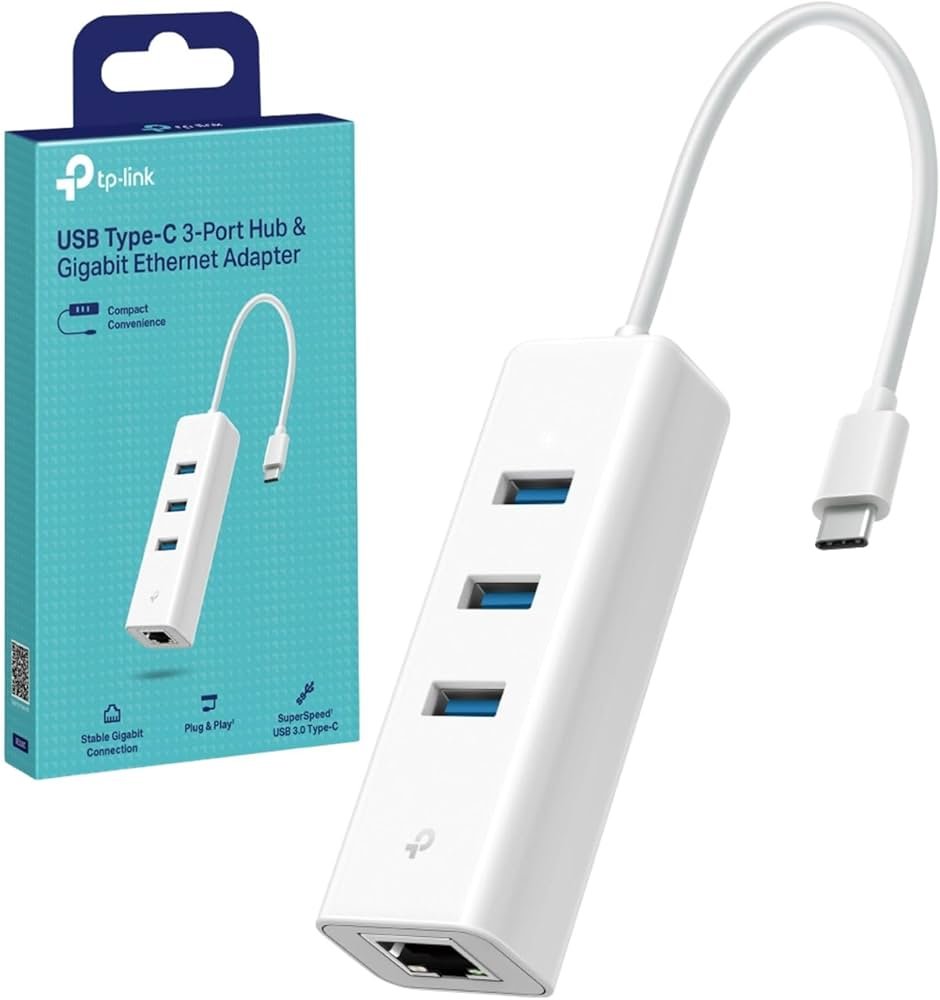TP-Link USB 3.0 to 3-Port Hub & Gigabit Ethernet Adapter - Model No: TL-UE330