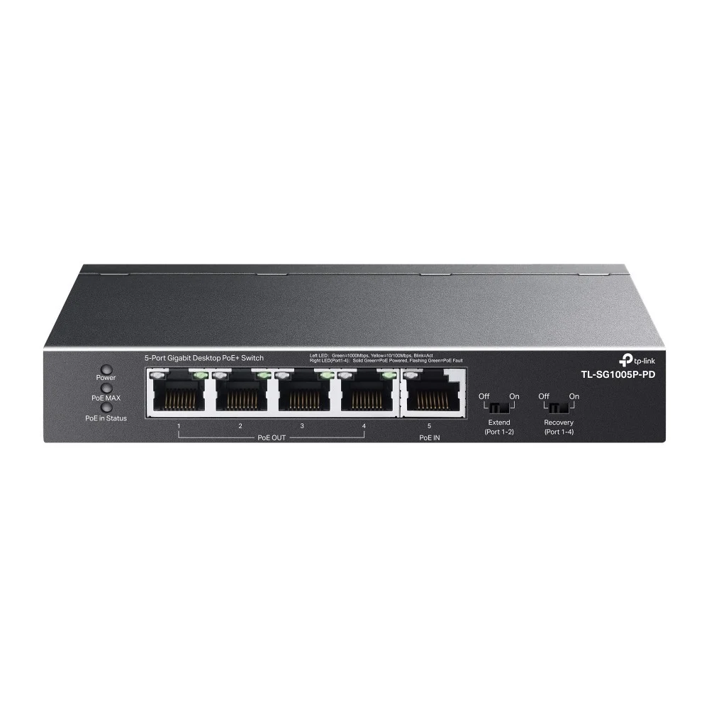 TP-Link 5-Port Gigabit Desktop Switch with 4-Port PoE - Model No: TL-SG1005P