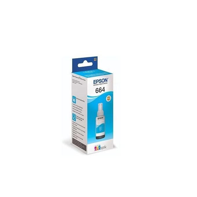 Epson T6642 Cyan Ink Cartridge 70ml - for L100, L110, L120, L200, L210, L220, L300, L310, L355, L365, L382, L455, L550, L565 series - Model No: C13T66424A